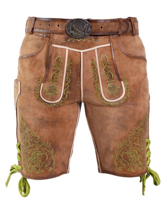 Men’s Grey Leather Lederhosen